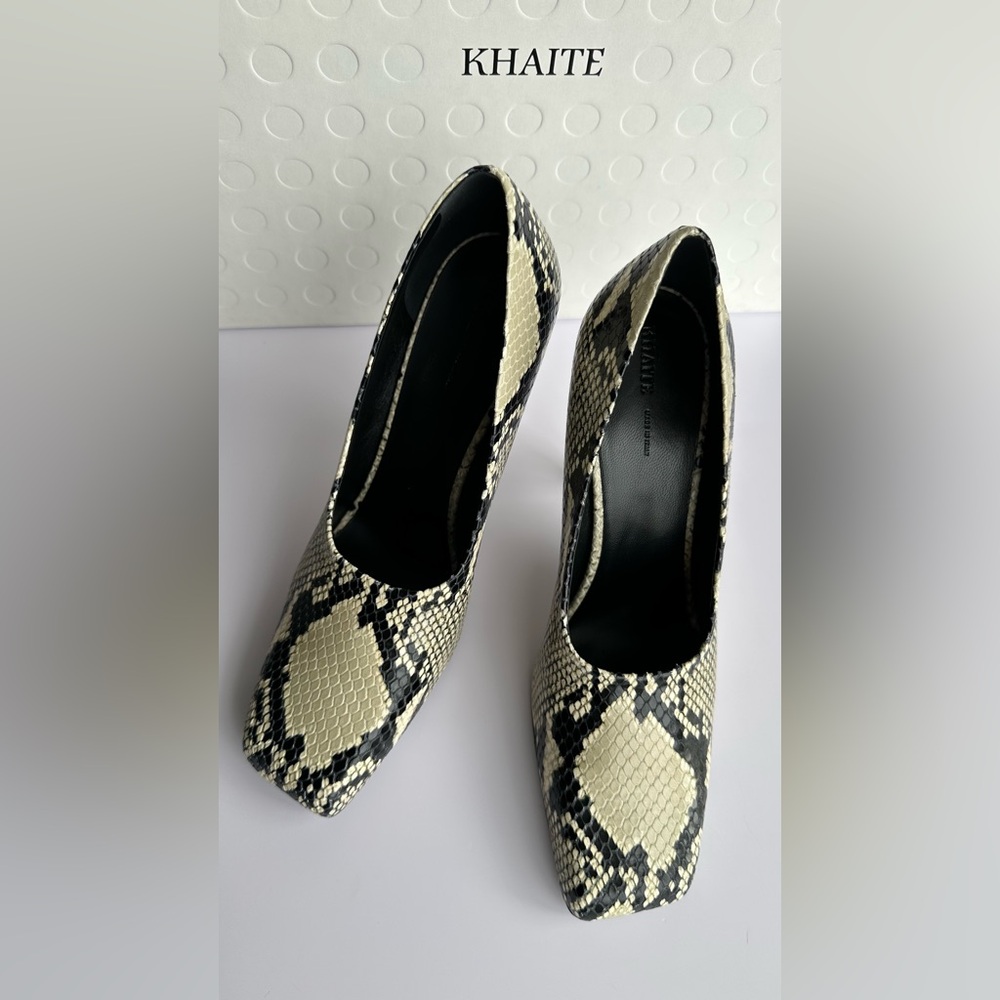 KHAITE
Eva snake-effect leather pumps